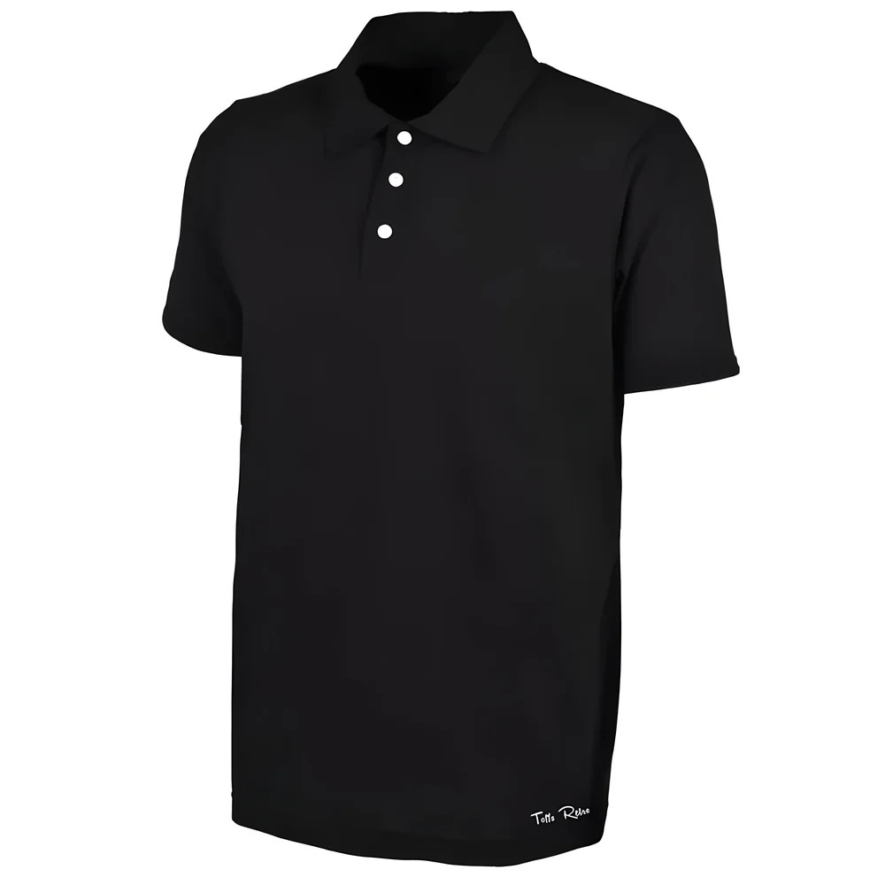 Toffs Retro Polo Shirt - Polyester Chelsea Men's Black 3XL