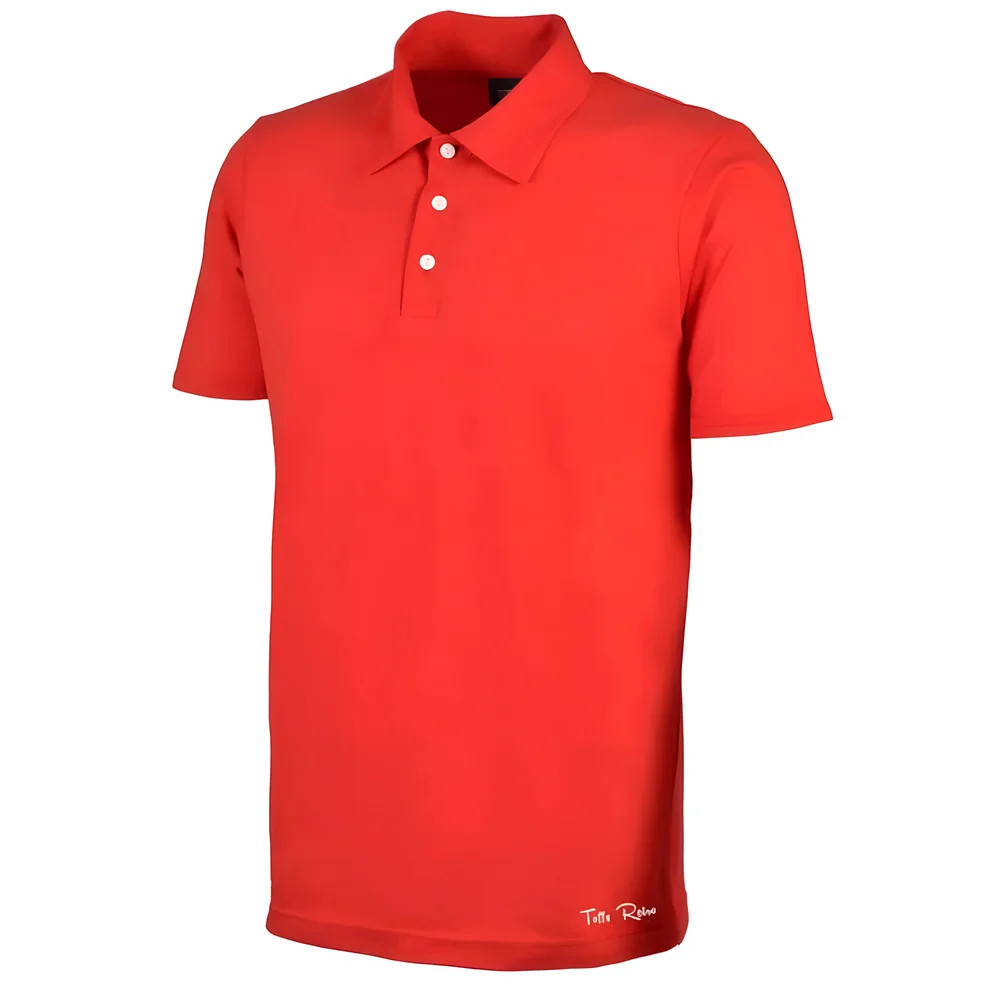 Toffs Retro Polo Shirt - Polyester Chelsea Men's Red 3XL