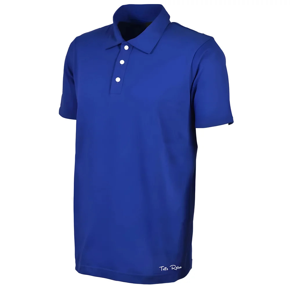 Toffs Retro Polo Shirt - Royal Polyester Chelsea Men's Blue 3XL
