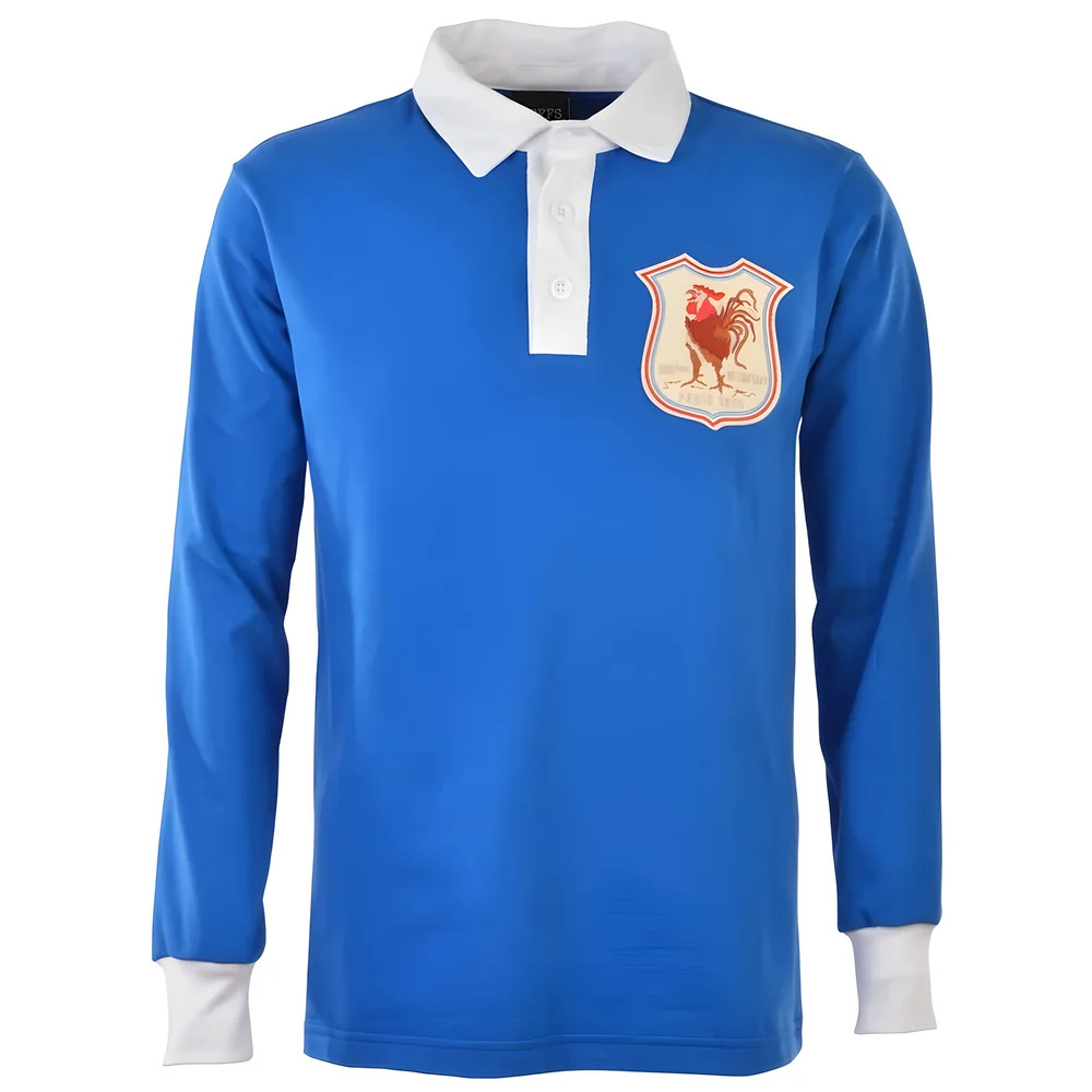 France 1924 Retro Rugby Shirt Polyester Made By: Toffs Men's Blue 4XL