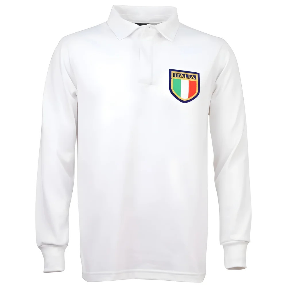 Italy 1975 Vintage Away Rugby Shirt Polyester Made By: Toffs Men's White 4XL