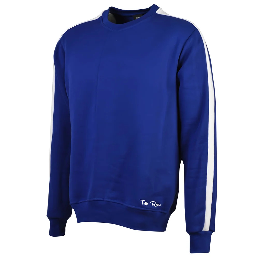 Toffs Retro Royal Sweatshirt - Sleeve Panels Polyester Chelsea Men's White Xxl