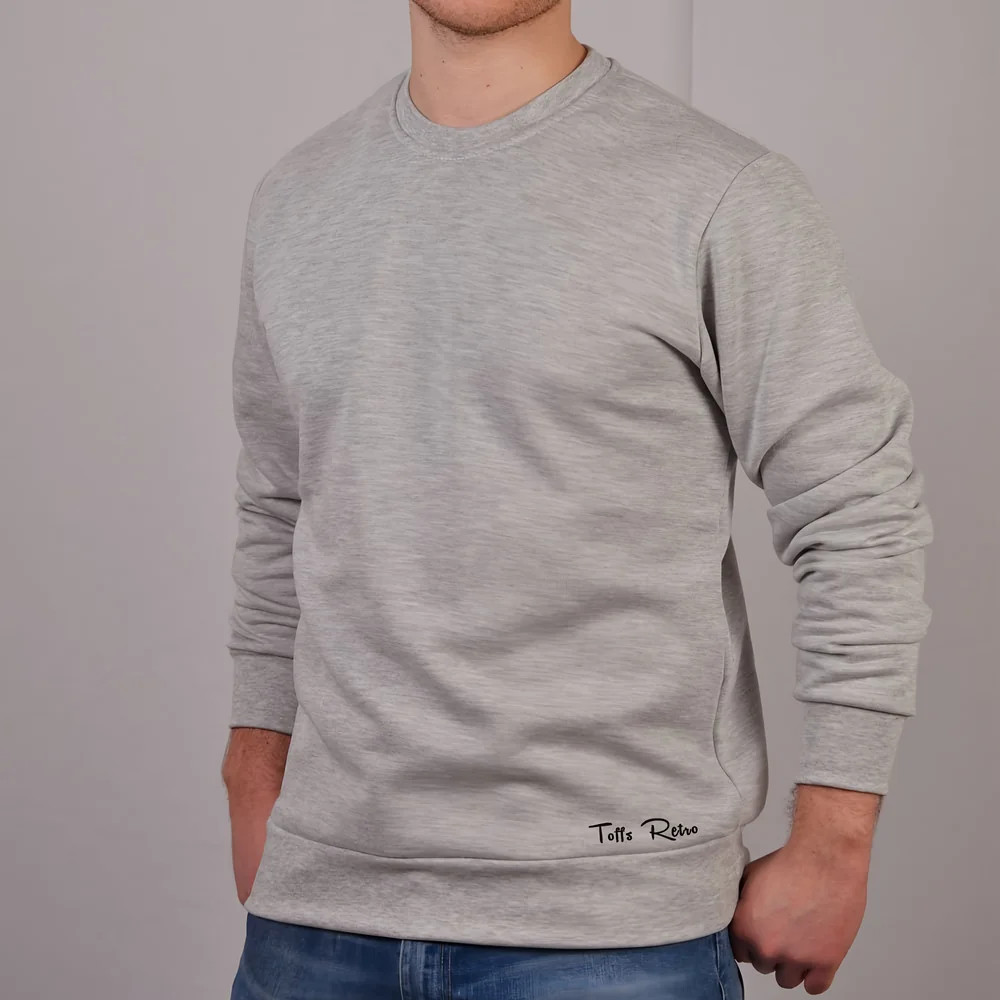 Toffs Retro Sweatshirt Polyester Chelsea Men's Light Grey Xxl