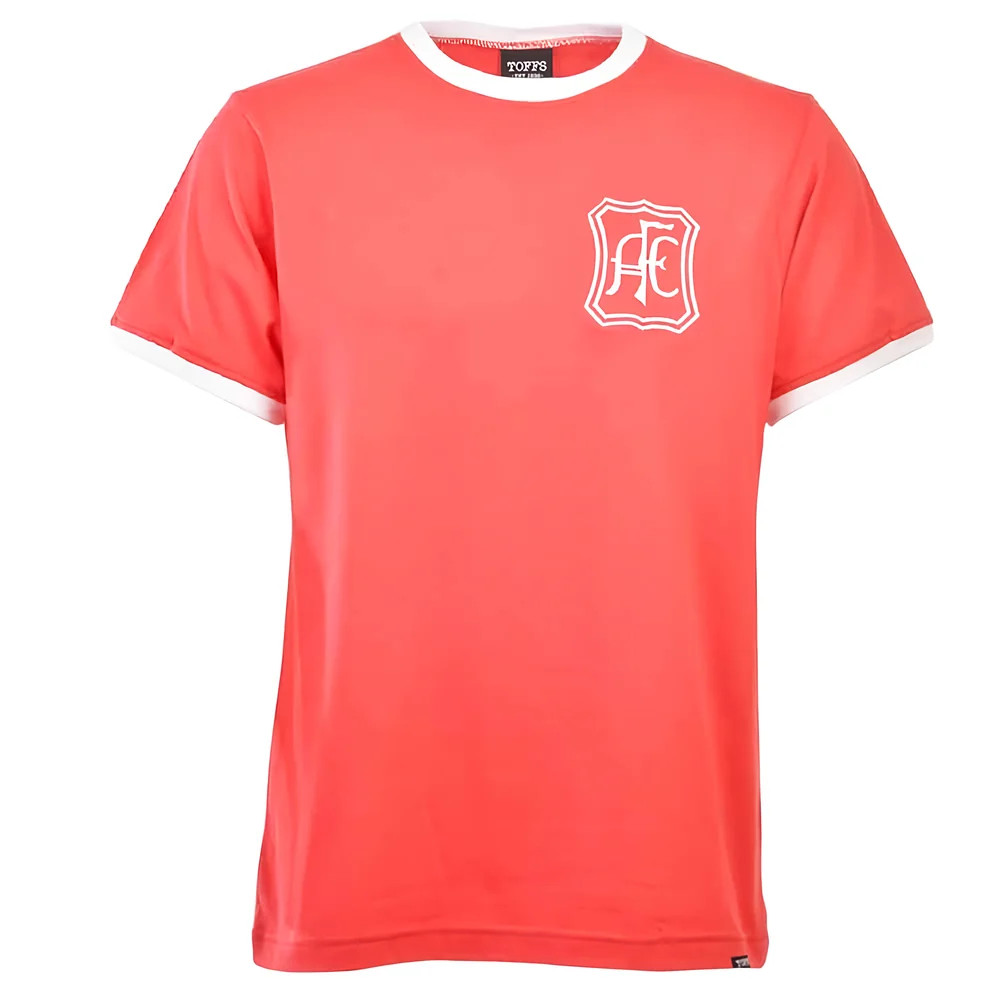 Aberdeen 12Th Man T-Shirt - /White Ringer Polyester Made By: Toffs Men's Red 3XL