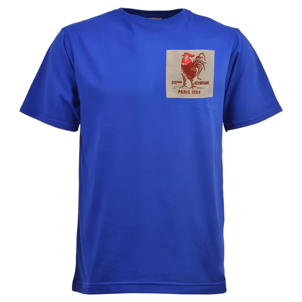France Rooster 1924 Royal T-Shirt Polyester Made By: Toffs Men's Blue 4XL