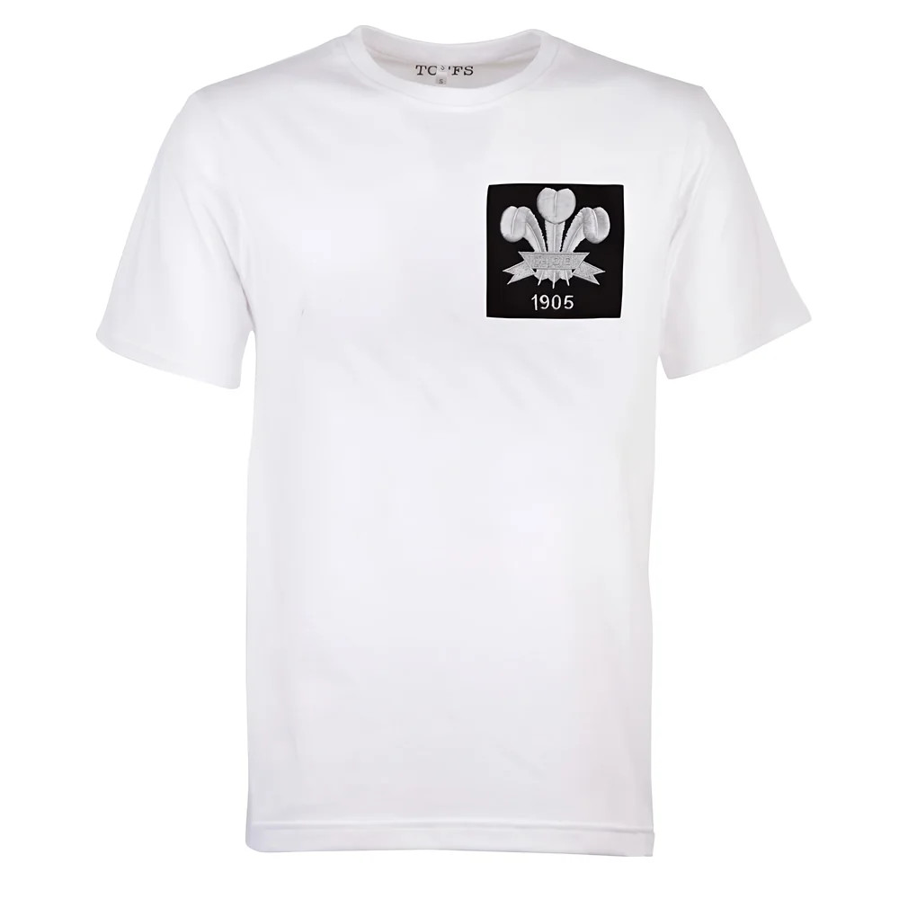 Wales Feathers 1905 T-Shirt Polyester Made By: Toffs Men's White 4XL