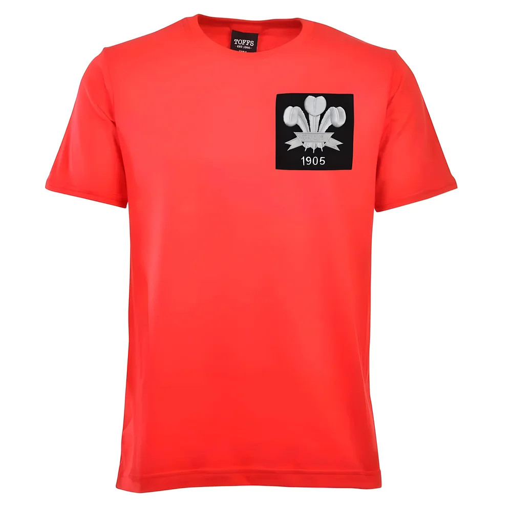 Wales Feathers 1905 T-Shirt Polyester Made By: Toffs Men's Red 4XL