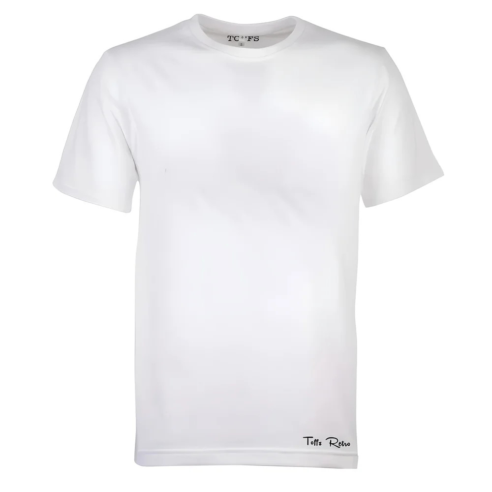 Toffs Retro Tee Shirt Polyester Chelsea Men's White 3XL
