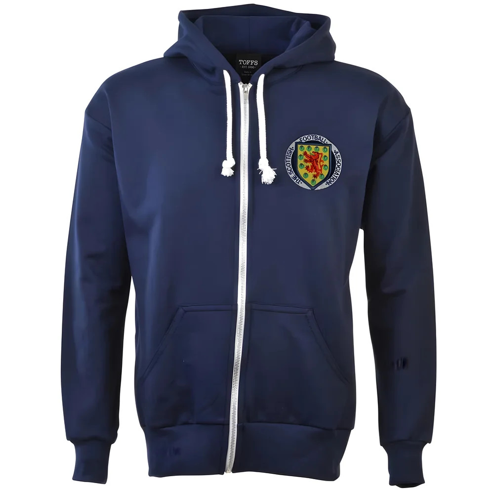Click to view product details and reviews for Scotland 1970s Zipped Hoodie Navy.