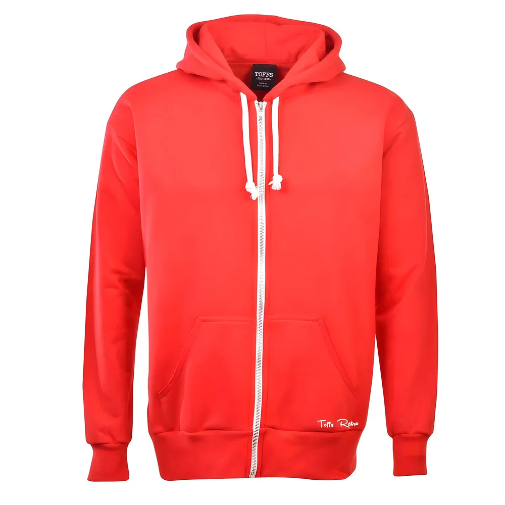 Toffs Retro Zipped Hoodie Polyester Chelsea Men's Red Xxl