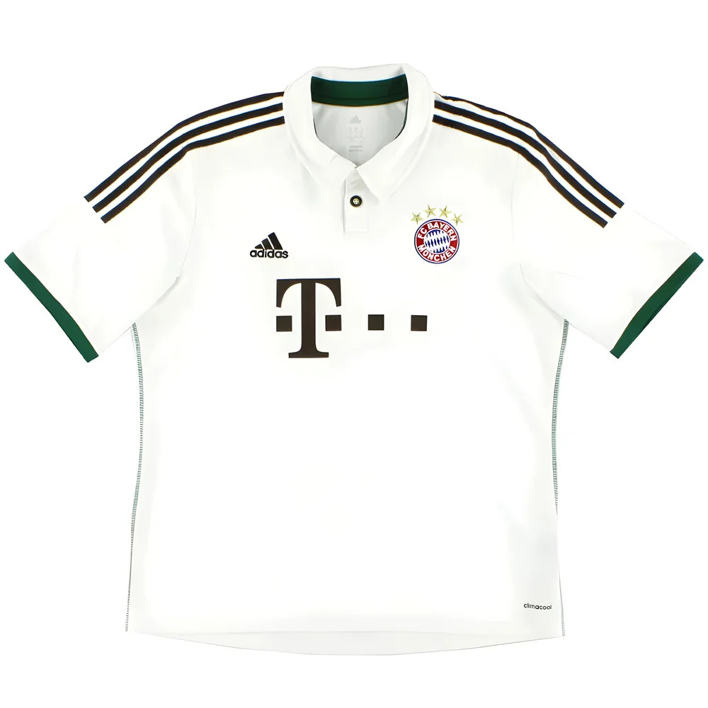 '13-'14 Bayern Munich Away Shirt (S) (Excellent) Polyester Made By: Adidas Men's White Small