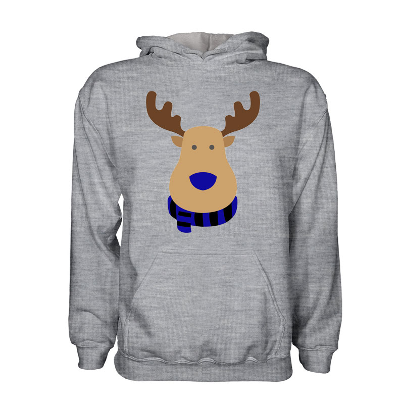 Inter Milan Rudolph Supporters Hoody (Grey) - Kids Men's Polyester Made By: Gildan Boys Grey Extra Small