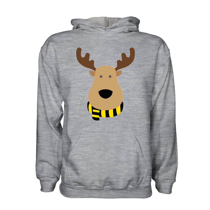 Watford Rudolph Supporters Hoody (Grey) Polyester Made By: Gildan Men's Grey Extra Large
