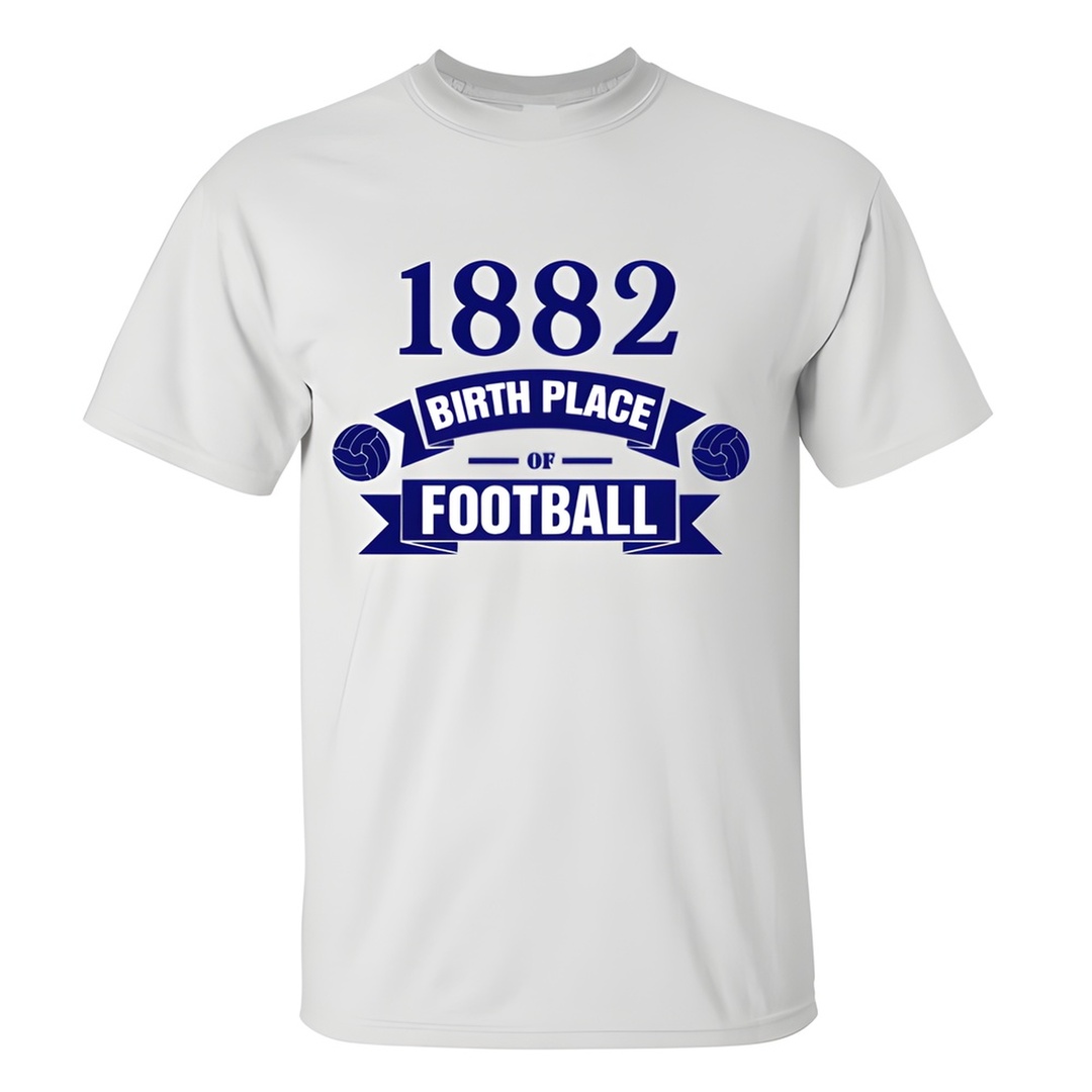 Tottenham Birth Of Football T-Shirt (White) Polyester Made By: Gildan Men's White Extra Large