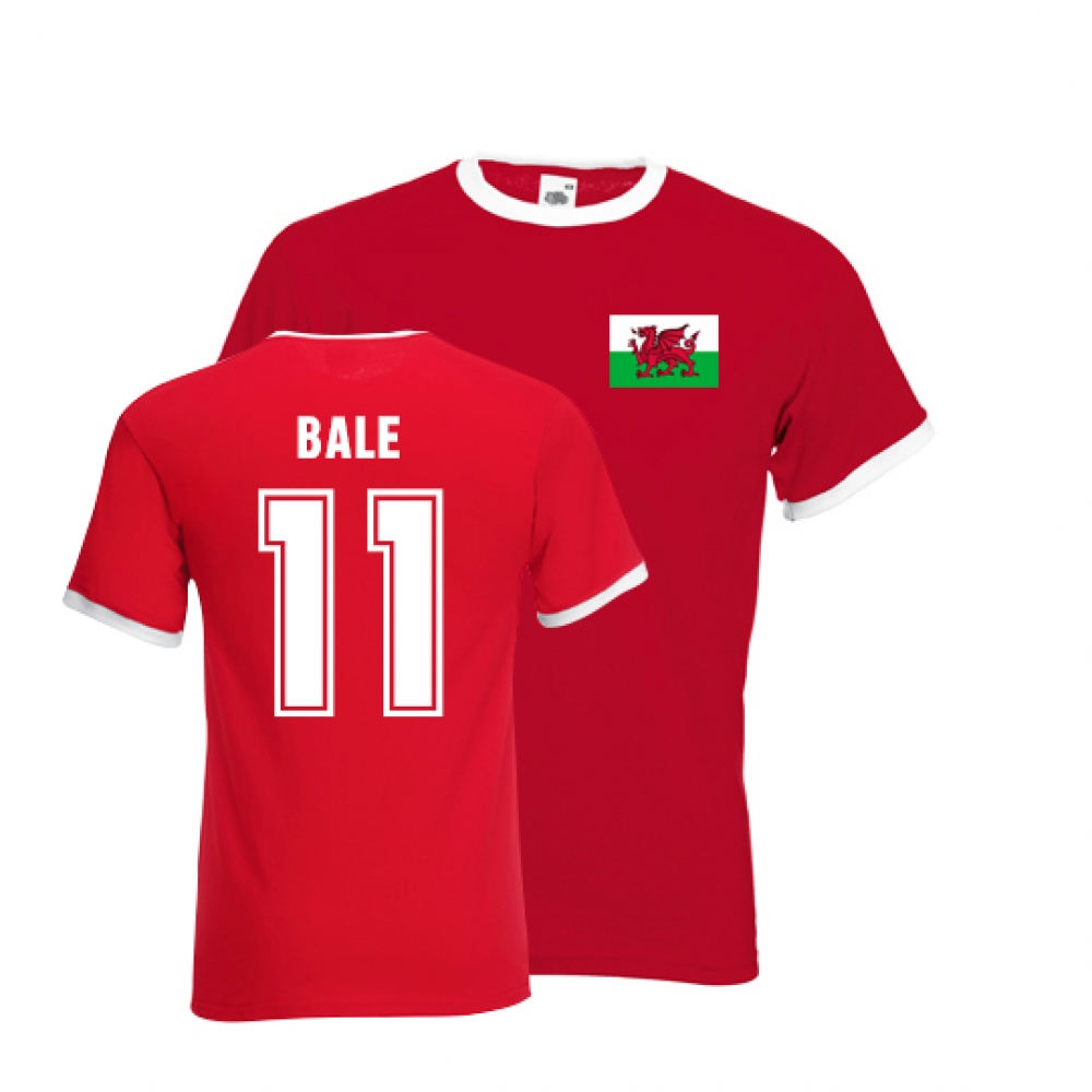 Click to view product details and reviews for Gareth Bale Wales Ringer Tee Red.