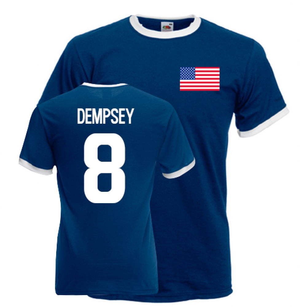 Click to view product details and reviews for Clint Dempsey Usa Ringer Tee Navy.
