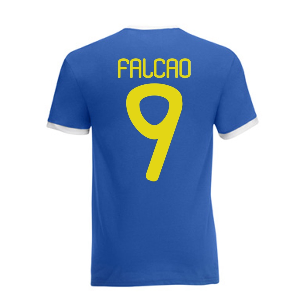 Click to view product details and reviews for Falcao Colombia Ringer Tee Blue. Click to view product details and reviews for Falcao Colombia Ringer Tee Blue.