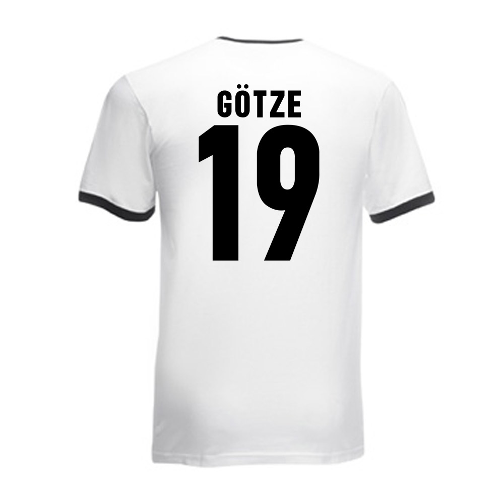 Click to view product details and reviews for Mario Gotze Germany Ringer Tee White Black. Click to view product details and reviews for Mario Gotze Germany Ringer Tee White Black.