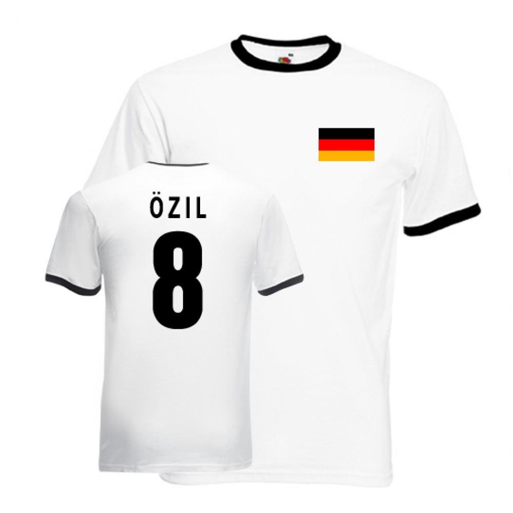 Click to view product details and reviews for Mesut Ozil Germany Ringer Tee White Black.