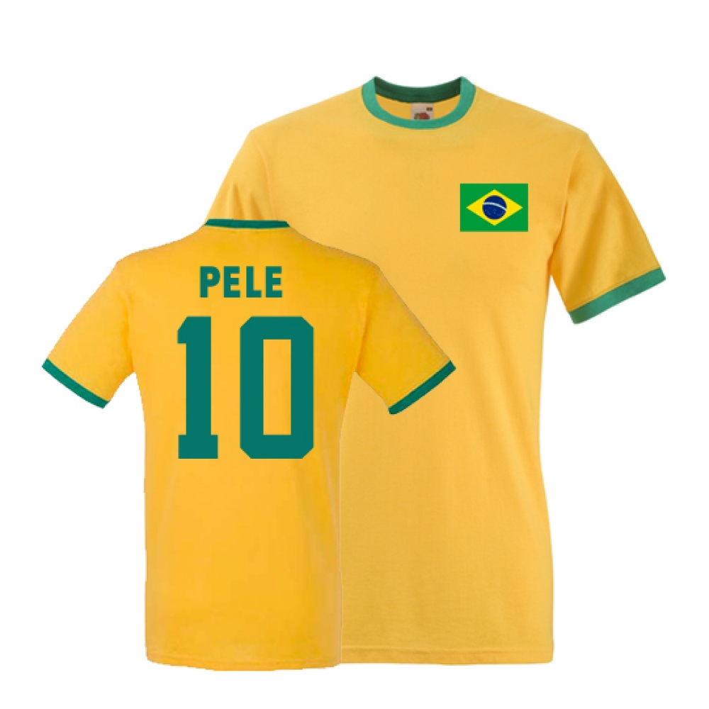 Pele Brazil Ringer Tee (Yellow)