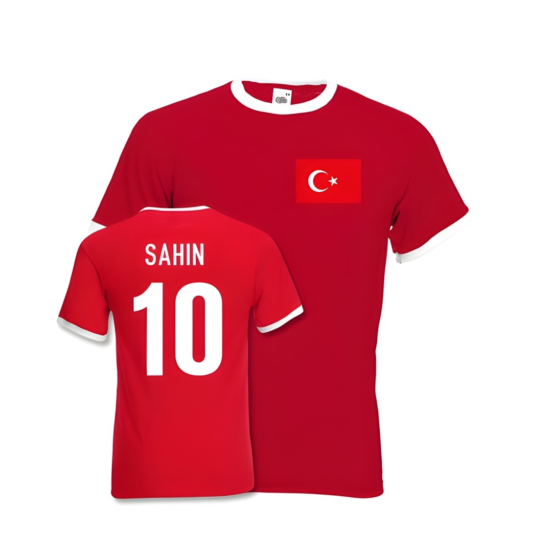 Nuri Sahin Turkey Ringer Tee (Red) Polyester Made By: Gildan Men's Red Extra Large
