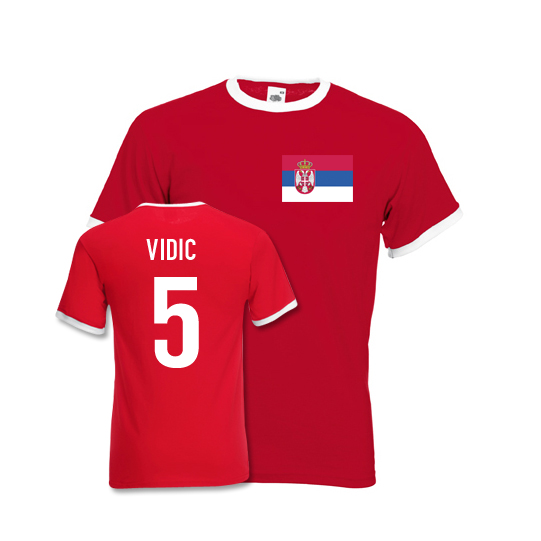 Click to view product details and reviews for Nemanja Vidic Serbia Ringer Tee Red.