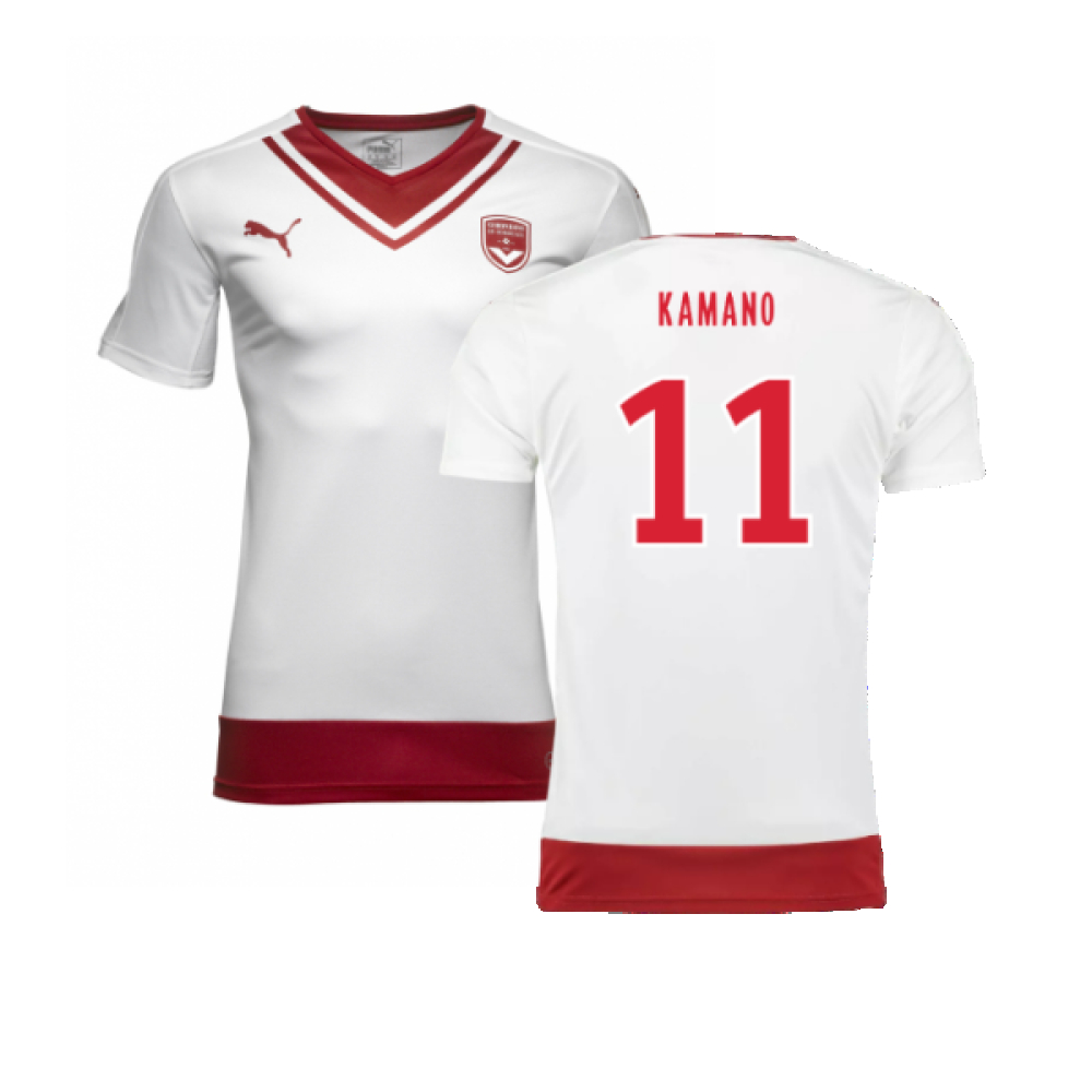 '16-'17 Bordeaux Puma Away Shirt (Good) (Kamano 11) Polyester Men's White Medium