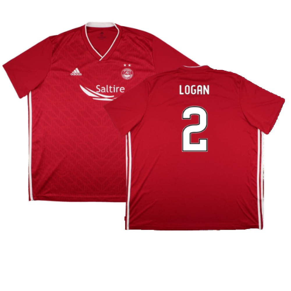 '18-'19 Aberdeen Home Shirt ) (Very Good) (Logan 2) Polyester Made By: Adidas Men's Red 3XL