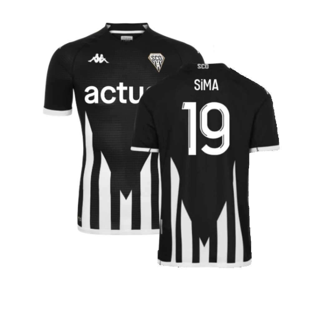'22-'23 Angers Home Shirt (S) (Mint) (Sima 19) Polyester Made By: Kappa Men's Black Small