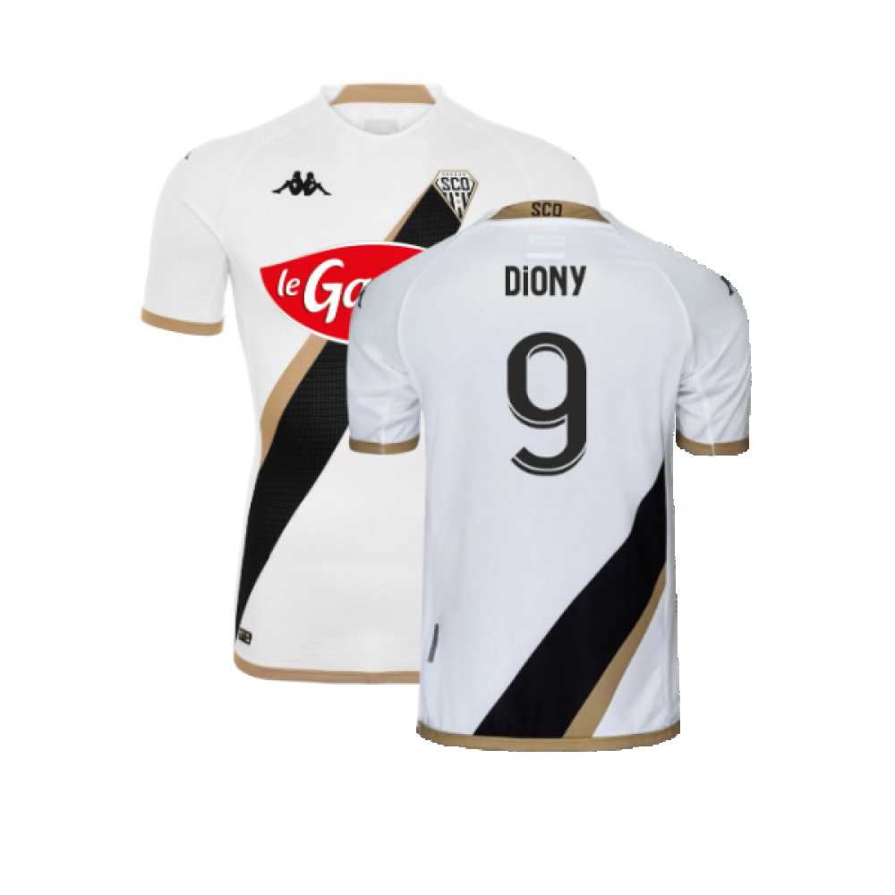 '22-'23 Angers Sco Away Shirt (L) (Excellent) (Diony 9) Polyester Made By: Kappa Men's White Large
