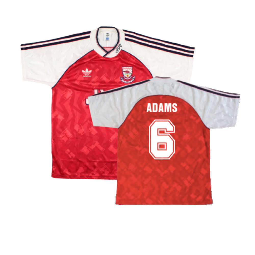 '90-'92 Arsenal Home Shirt (League Champions Badge Detail) (L) (Excellent) (Bergkamp 10) Polyester Made By: Adidas Men's Red Large