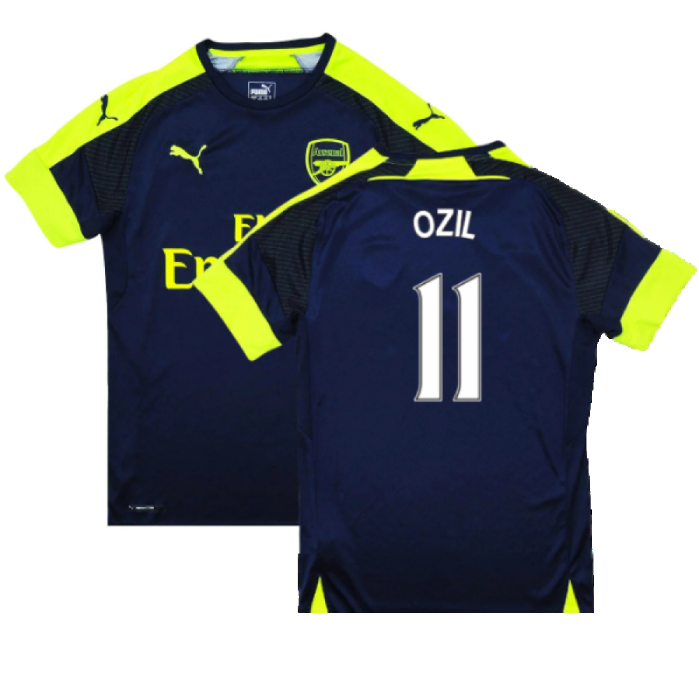 '16-'17 Arsenal Third Shirt ) (Mint) (Ozil 11) Polyester Made By: Puma Men's Navy Extra Small