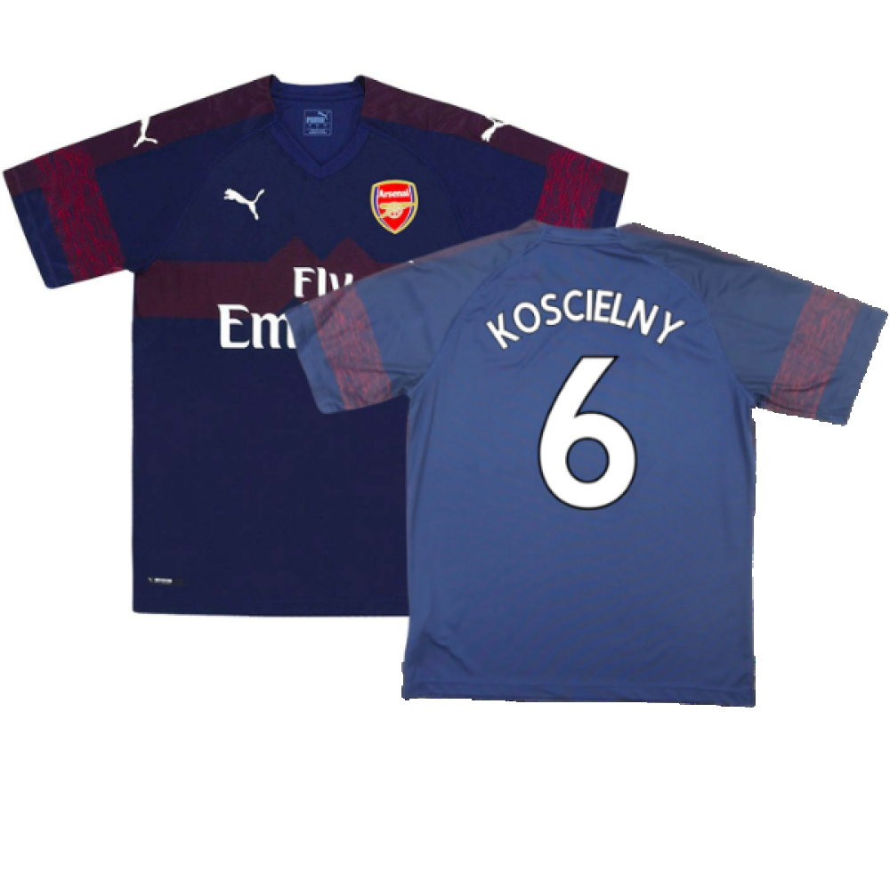'18-'19 Arsenal Away Shirt (S) (Excellent) (Koscielny 6) Polyester Made By: Puma Men's Navy Small