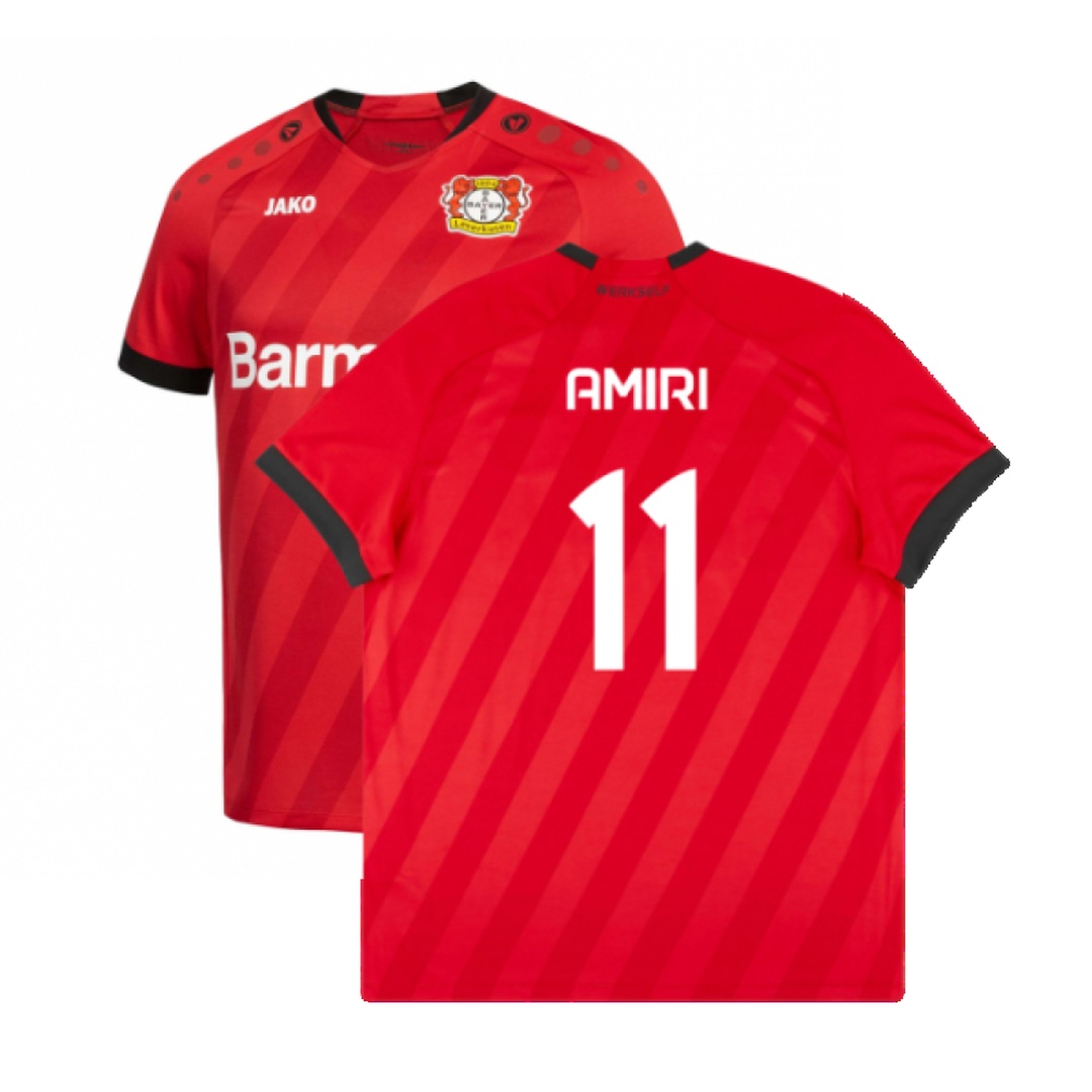 '19-'20 Bayer Leverkusen Home Shirt (Excellent) (Amiri 11) Polyester Made By: Jako Men's Red 3XL