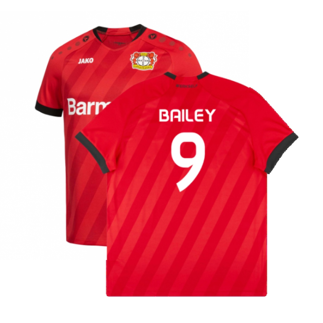 '19-'20 Bayer Leverkusen Home Shirt (Excellent) (Bailey 9) Polyester Made By: Jako Men's Red 3XL