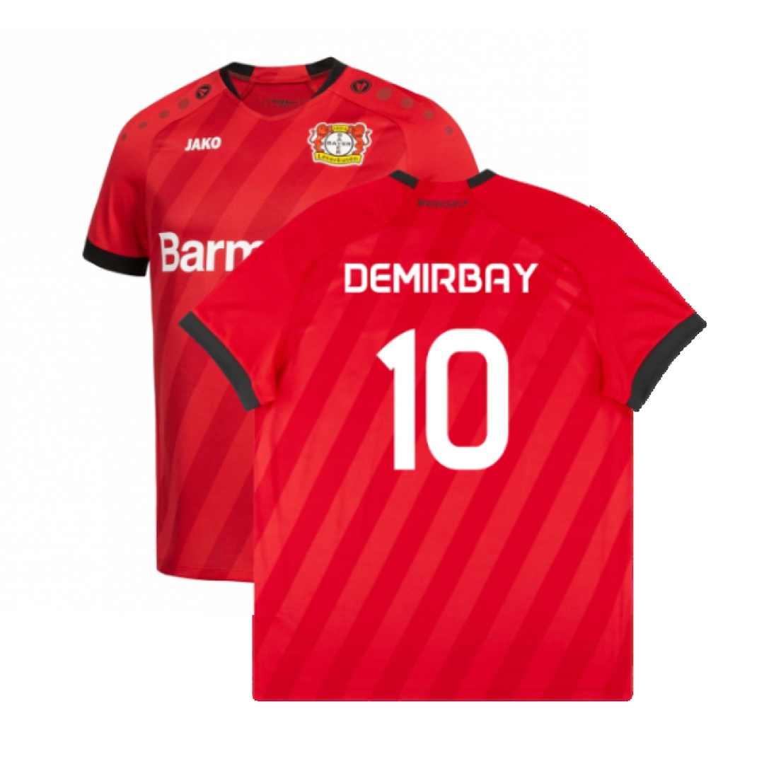 '19-'20 Bayer Leverkusen Home Shirt (Excellent) (Demirbay 10) Polyester Made By: Jako Men's Red Extra Large