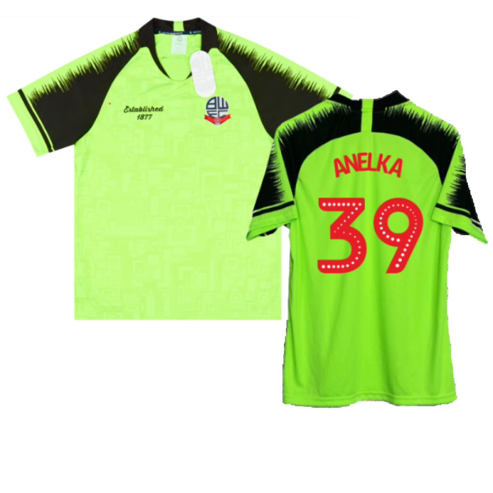'19-'20 Bolton Away Shirt (L) (Excellent) (Anelka 39) Polyester Made By: Club Men's Yellow Large