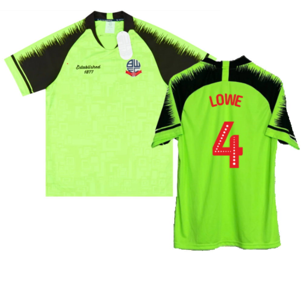 '19-'20 Bolton Away Shirt (L) (Excellent) (Lowe 4) Polyester Made By: Club Men's Yellow Large