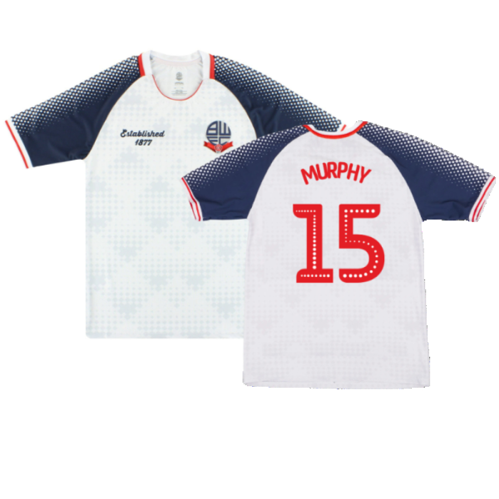 '19-'20 Bolton Wanderers Home Shirt (Sponsorless) (M) (Mint) (Murphy 15) Polyester Made By: Club Men's White Medium