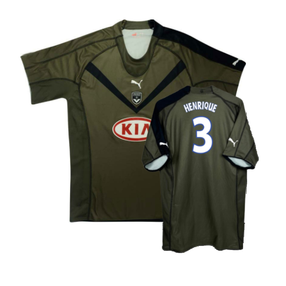 '06-'07 Bordeaux Third Shirt (Very Good) (Henrique 3) Polyester Made By: Puma Men's Dark Green Large