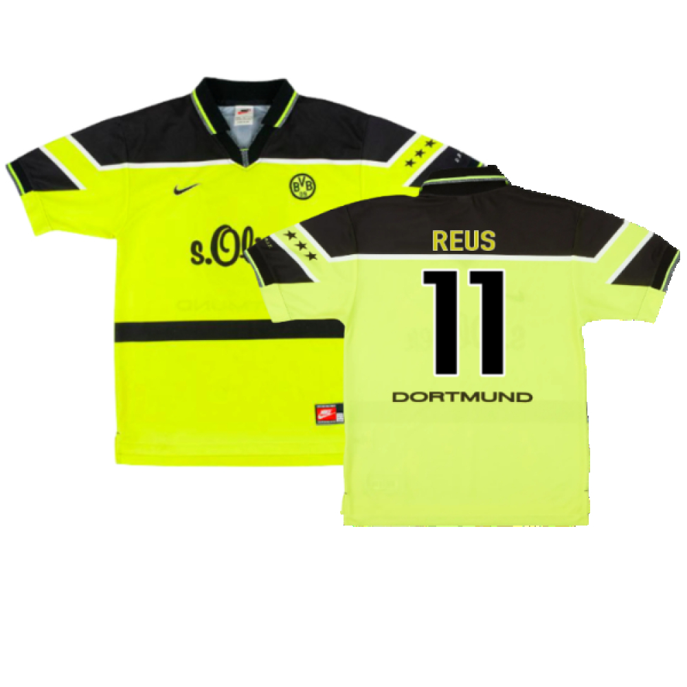 '97-'98 Borussia Dortmund Home Shirt ) (Very Good) (Reus 11) Polyester Made By: Nike Men's Yellow Xxl
