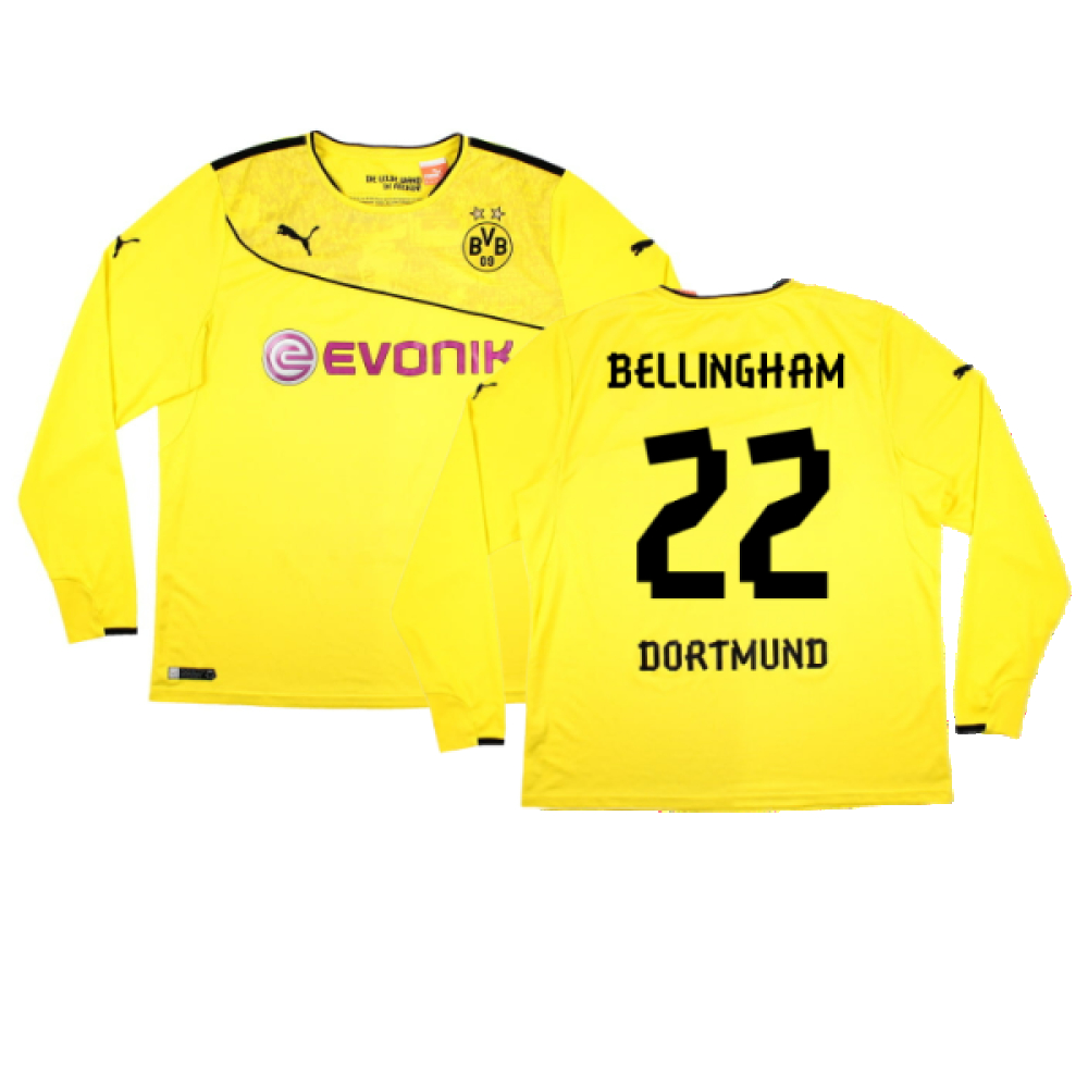 '13-'14 Borussia Dortmund Special Winter Edition Long Sleeve Home Shirt ) (Very Good) (Bellingha Polyester Made By: Puma Men's Yellow Xxl