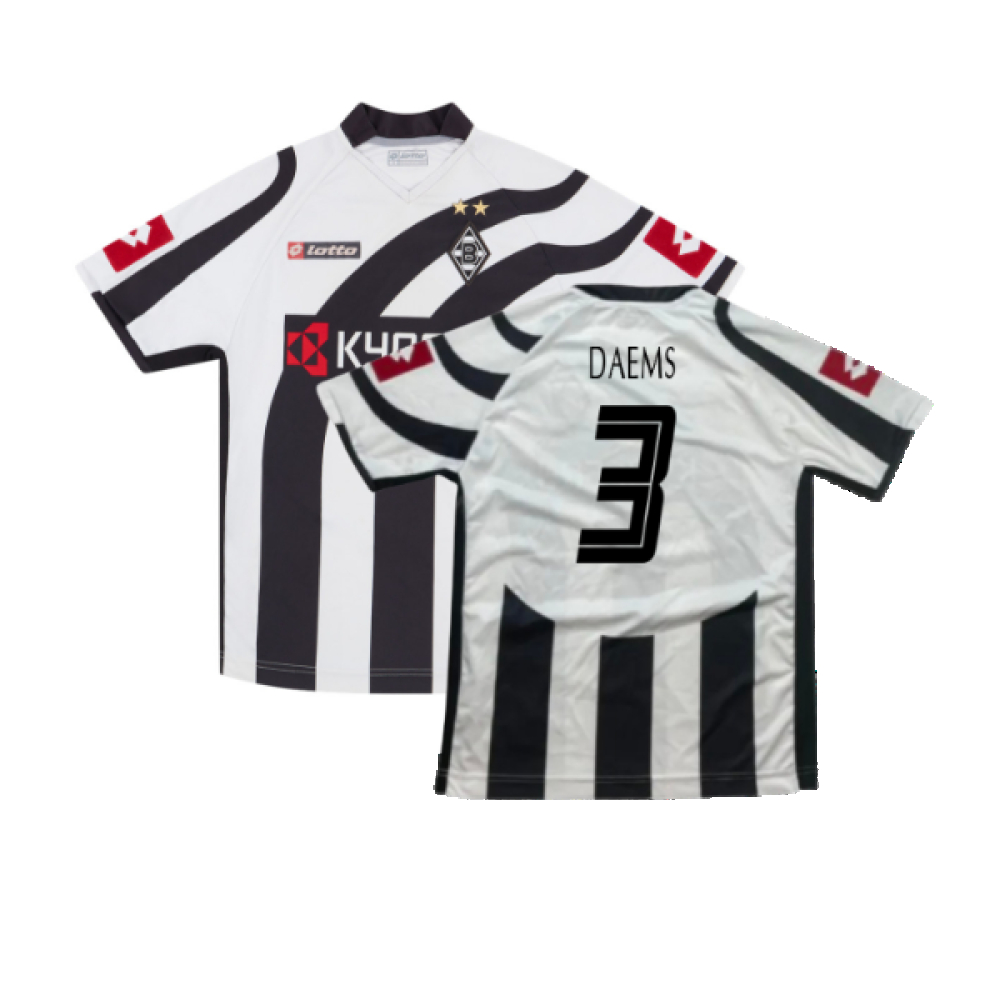 '06-'07 Borussia Monchengladbach Home Shirt ) (Very Good) (Daems 3) Polyester Made By: Lotto Men's Black Xxl
