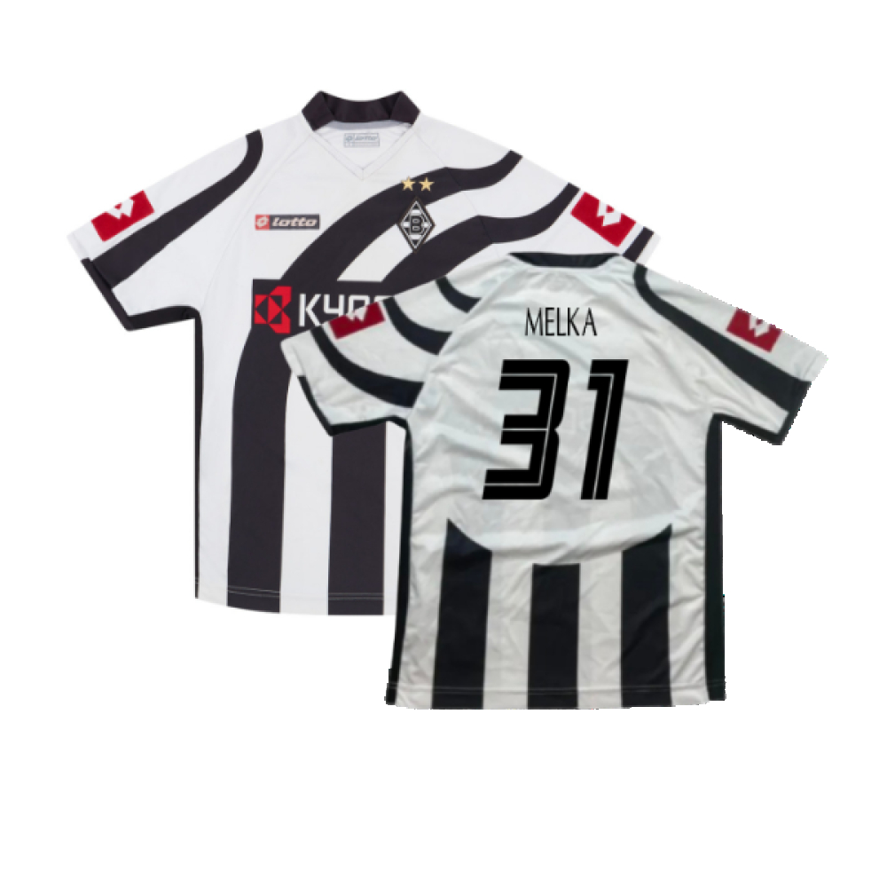 '06-'07 Borussia Monchengladbach Home Shirt ) (Very Good) (Melka 31) Polyester Made By: Lotto Men's Black Xxl