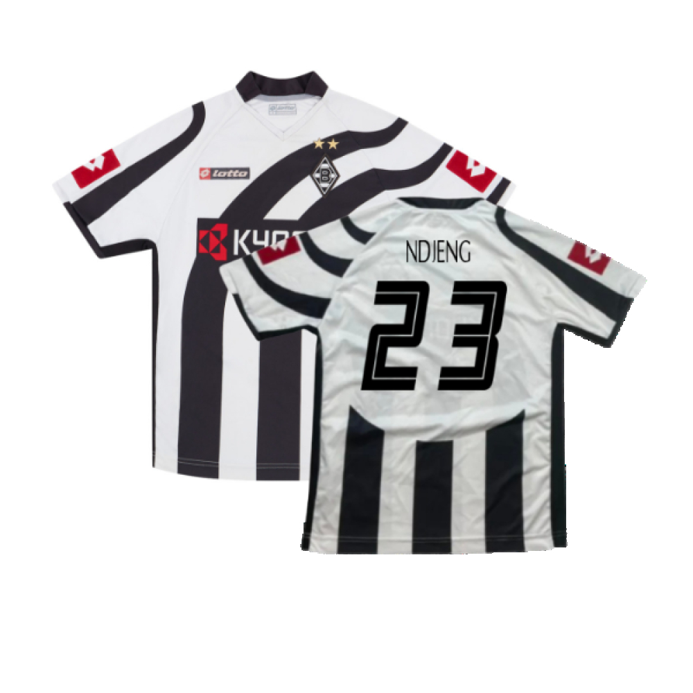 '06-'07 Borussia Monchengladbach Home Shirt ) (Very Good) (Ndjeng 23) Polyester Made By: Lotto Men's Black Xxl