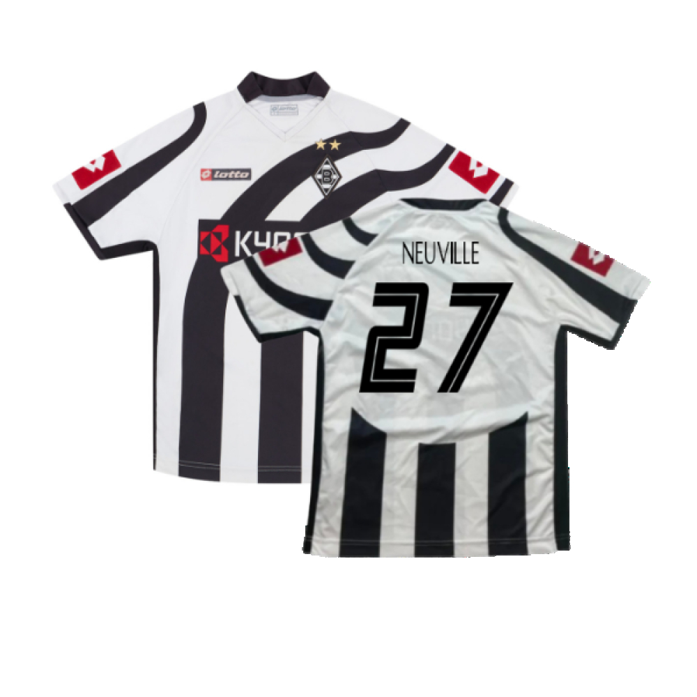 '06-'07 Borussia Monchengladbach Home Shirt ) (Very Good) (Neuville 27) Polyester Made By: Lotto Men's Black Xxl