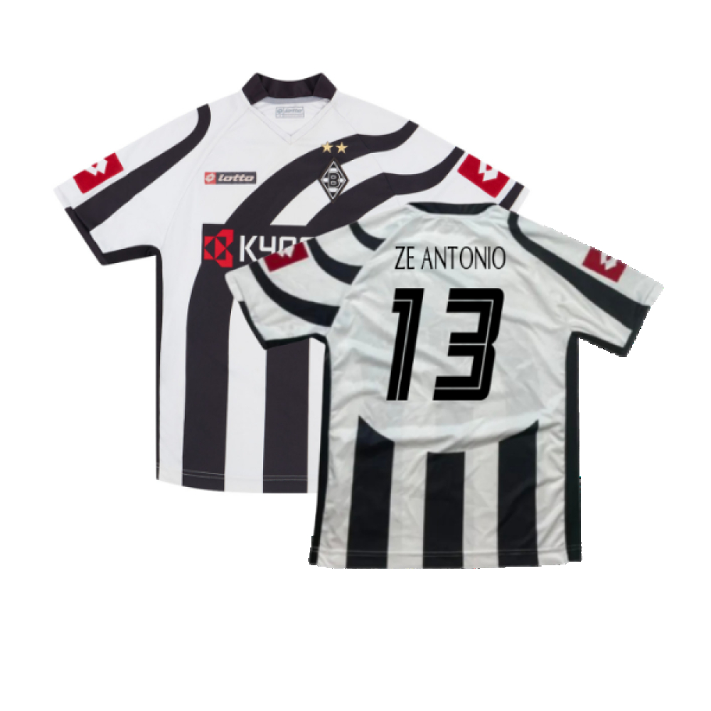 '06-'07 Borussia Monchengladbach Home Shirt ) (Very Good) (Ze Antonio 13) Polyester Luca Toni Made By: Lotto Men's Black Xxl