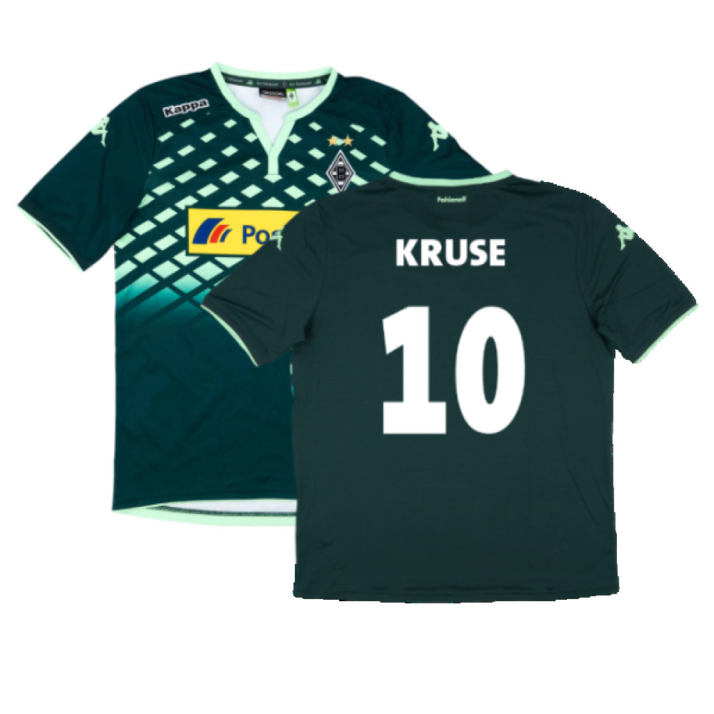 '15-'16 Borussia Monchengladbach Away Shirt (Mint) (Kruse 10) Polyester Made By: Kappa Men's Green Large
