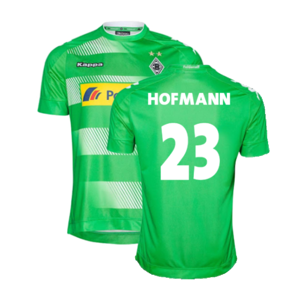 '17-'18 Borussia Monchengladbach Away Shirt (Excellent) (Hofmann 23) Polyester Made By: Kappa Men's Green Medium
