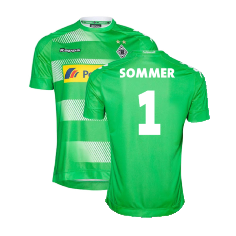 '17-'18 Borussia Monchengladbach Away Shirt (Excellent) (Sommer 1) Polyester Made By: Kappa Men's Green Medium